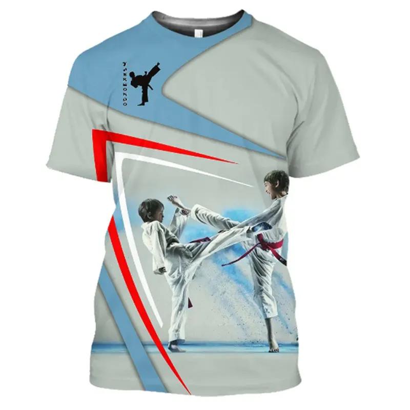 Laoxu Heren Taekwondo T-shirt Hardlopen Fitness Sportkleding Korte Mouw Casual Boksen Trainingspakken Zomer Oversized Snel Droog Heren Tops S wit