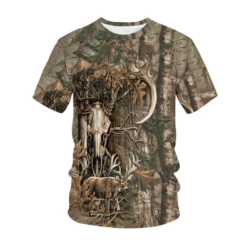 ETST 07 Zomerjacht Camouflage t-shirt voor heren Casual Outdoors Bedrukte T-shirts Verkoop Vrijetijdskleding ronde hals Korte mouwen Oversized tops 6XL