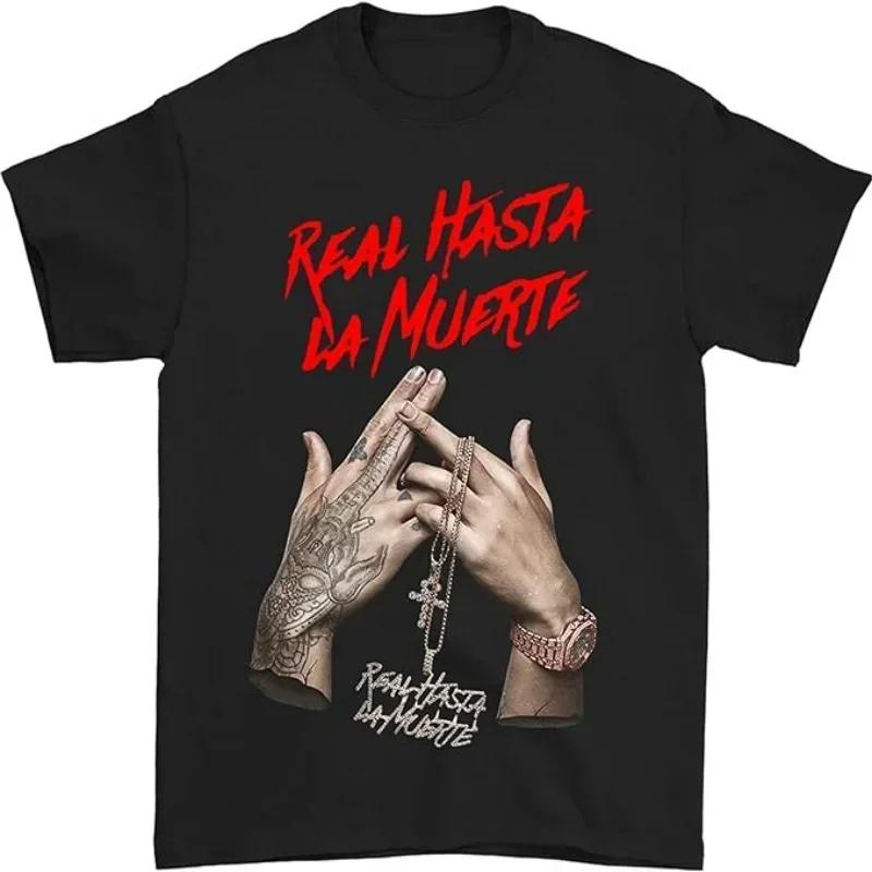 ETST 009 Mode Nieuwe Vriendje High Street Cool Echte Hasta La Muerte Mode Dames T-shirt Tops Ronde Hals Bedrukt T-shirt S