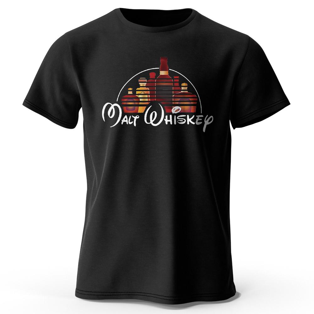 WowClassic Heren Malt Whiskey Bedrukt T-shirt 100% Katoen Oversized Grappige Grafische T-shirts voor Heren Dames Zomer Tops S beige