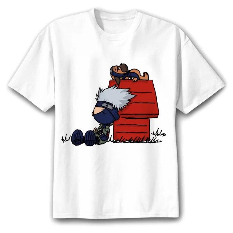 YSM Cotton Tshirt Naruto Boruto T-shirt Mannen Uchiha Itachi uzumaki sasuke kakashi gaara japan Anime M wit