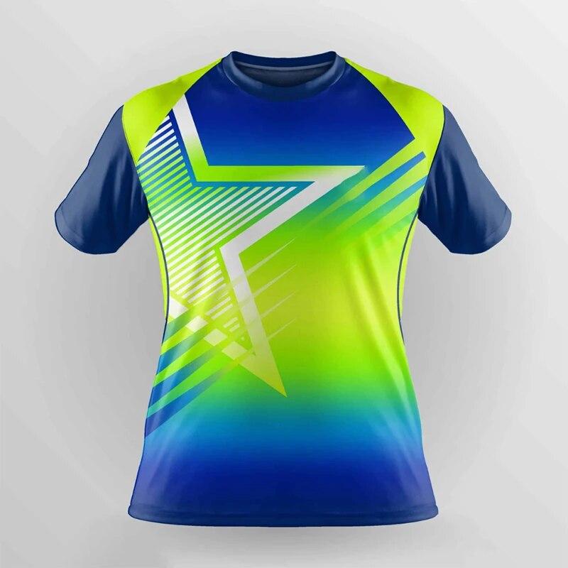 Baibao QIQI Badminton Sport Heren T-shirt Fitness Hardlopen Sportkleding Dames Tafeltennis Shirt Plus Size Ronde Hals Snel Drogende Tops 6XL