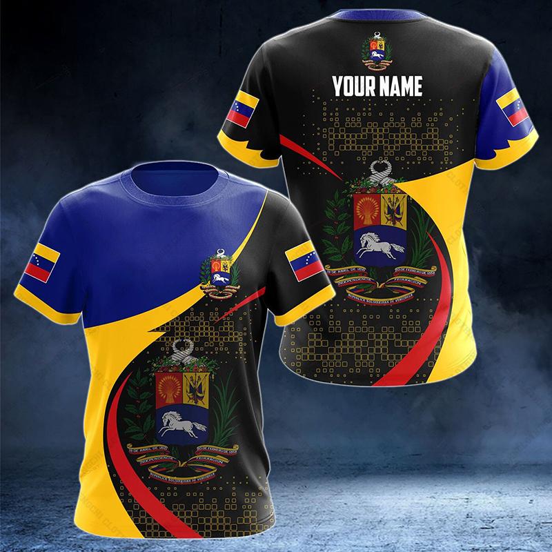 Baibao QIQI Venezuela Embleem Grafische Sport T-shirts Zomer Casual Streetwear Herenmode Jersey Losse Oversized T-shirts XS