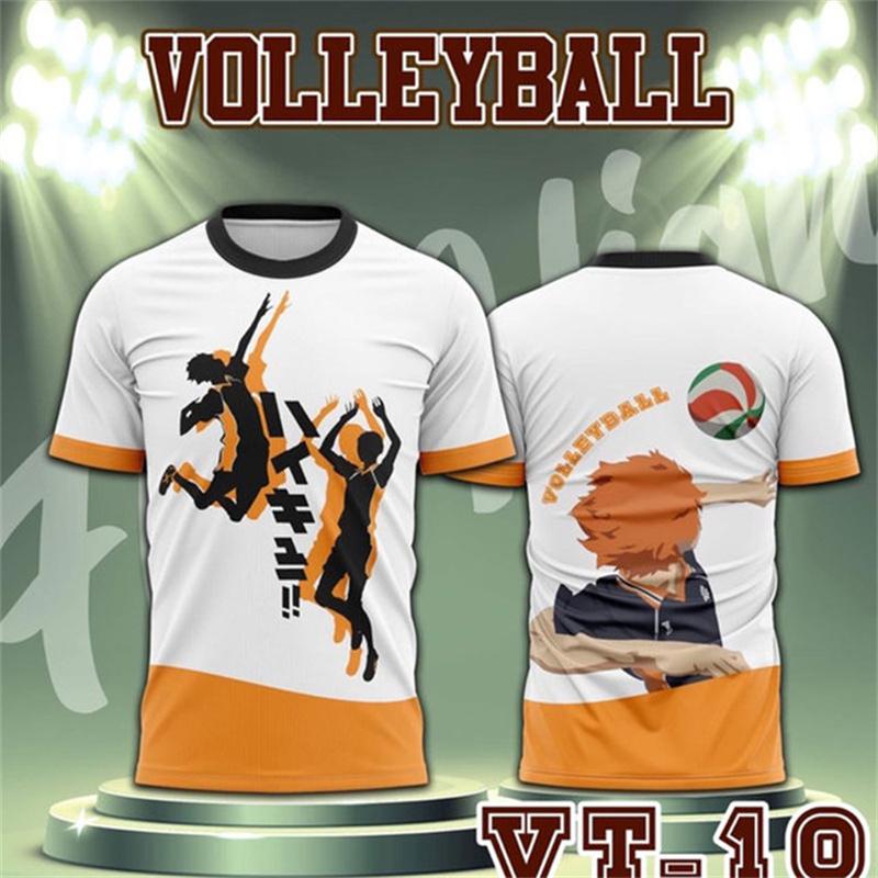 ETST 03 2024Nieuw Heren 3D-Print Volleybal Sport T-shirt Zomer Unisex Straatmode Sport Casual Grote Ronde Hals Korte Mouw Top XL