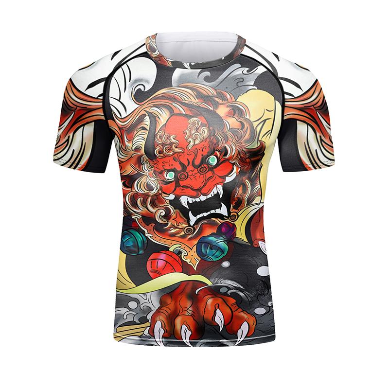 ETST 07 CODY LUDIN Heren Fluorescerende Tattoo Effect t-shirts Voor jiu jitsu BJJ Uv Zonbescherming Mannelijke Fietsen Gym Sport Gesublimeerde Shirts S