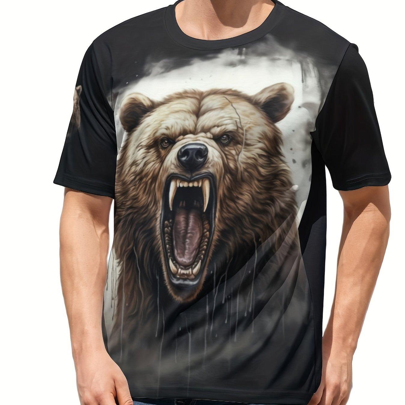 ETST 005 Ultimate Comfort Bear Graphic Tee voor heren Ademend, duurzaam stretch pasvorm - Perfect voor alle seizoenen Stijlen S