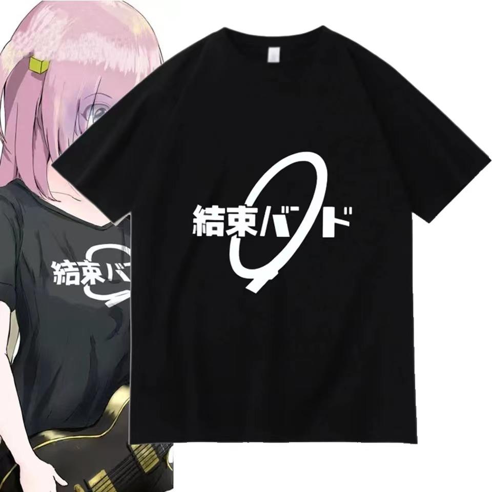 Etst 003 Unisex Anime Cos BOCCHI THE ROCK Hitori Gotoh Ljichi Nijika Casual Kort T-shirt Tee S