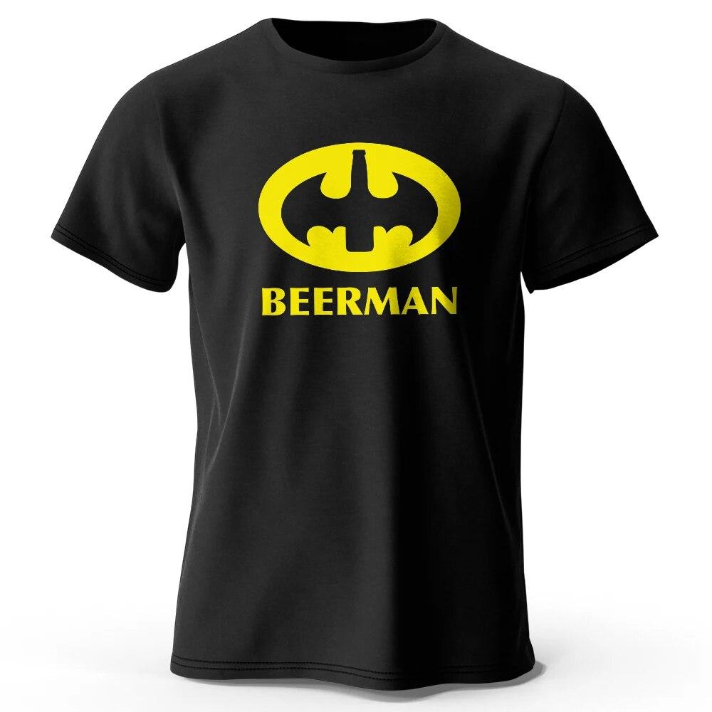 Baibao QIQI Heren Bier Bedrukt T-shirt Oversized Klassieke Grappige Grafische T-shirts Dames Zomer Tops Kleding XXXXXXL