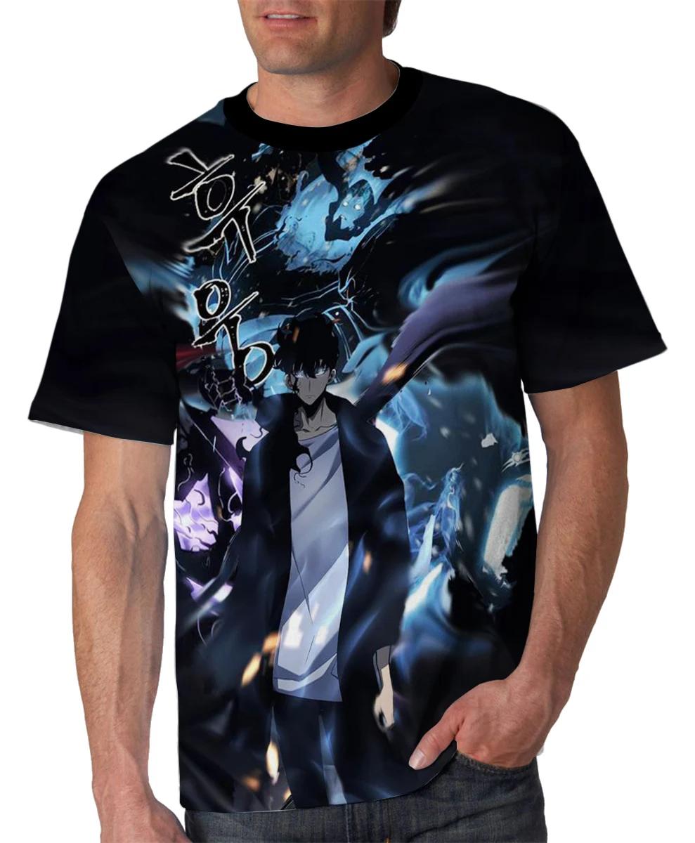 Laoxu Solo Level Anime Comics 3D-geprint T-shirt Street Fashion Heren- en Dames Gepersonaliseerde Extra Grote Ronde Hals Kindertop S wit
