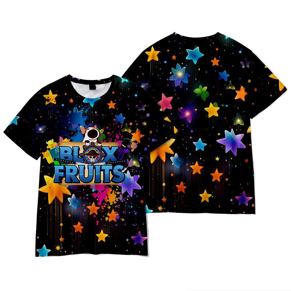TOP COOL FASHION Blox Fruits T-shirt voor heren Zomerkleding Fitness ROBLOX O Neck Anime Man T-shirt voor heren Oversized Nieuwe heren T-shirts Tops XS