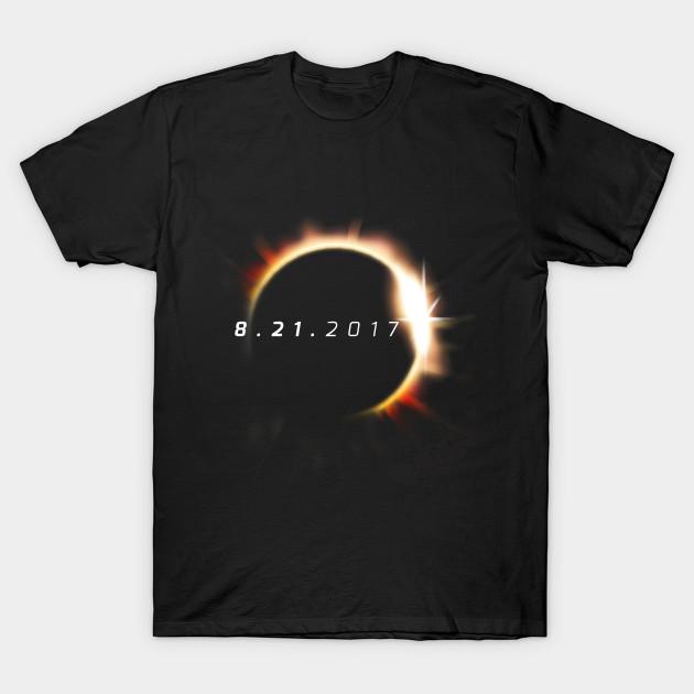 YSM Cotton Tshirt Heren Zwart Print T-shirt Super Large TShirt totale zonsverduistering 21 augustus 2017 No-Cut Transfer Paper Print Katoenen T-shirt XS zwart