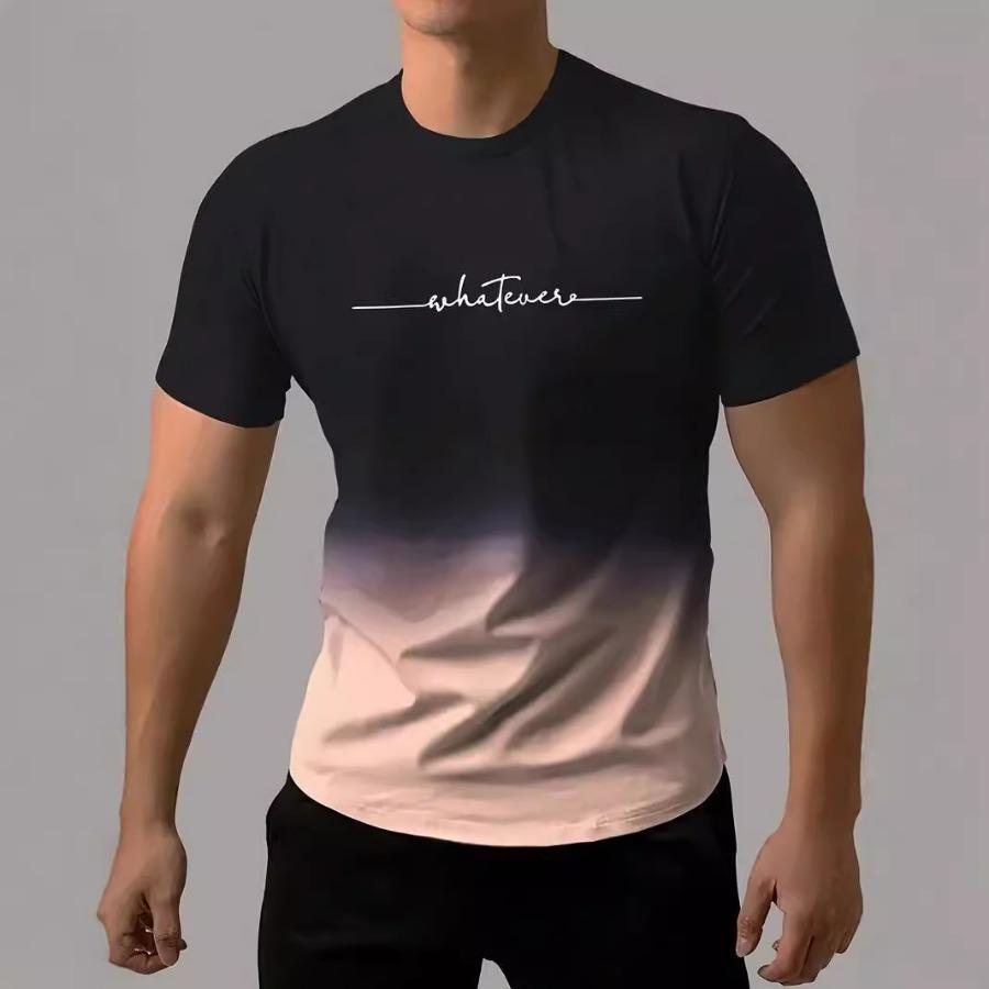 WowClassic Plus Size Heren T-shirt 3D Geprinte T-shirts Mannen Eenvoudige Gradiënt Mode Trend Korte Mouw T-shirts Casual Zomerkleding S