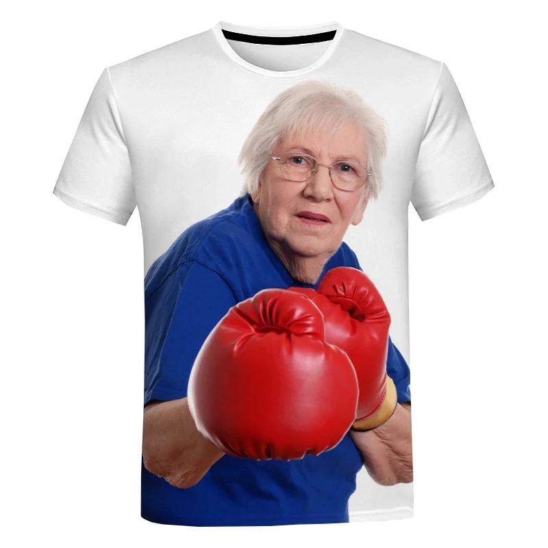 Chaokebang Nieuwe mode senior vrouwen likken rode ijslolly 3D bedrukt zomer heren T-shirt Kawaii oma leuke ijslolly korte mouw top 6xl S