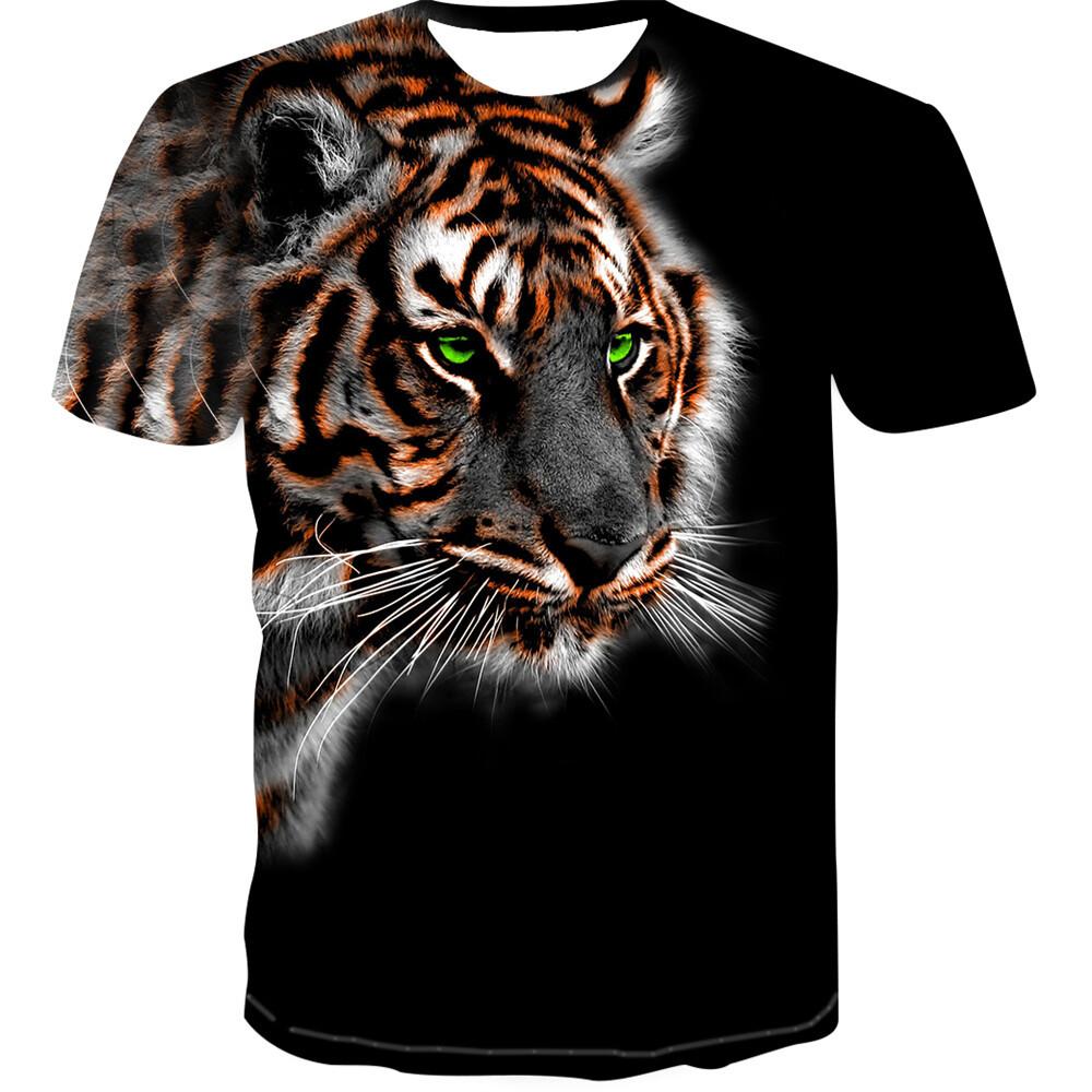 HerSight Streetwear 3D Animal T-shirt Man 3D Tiger Printing Tees Grappige Hip Hop Heren Casual Korte Mouw T-shirts Zomer Top S