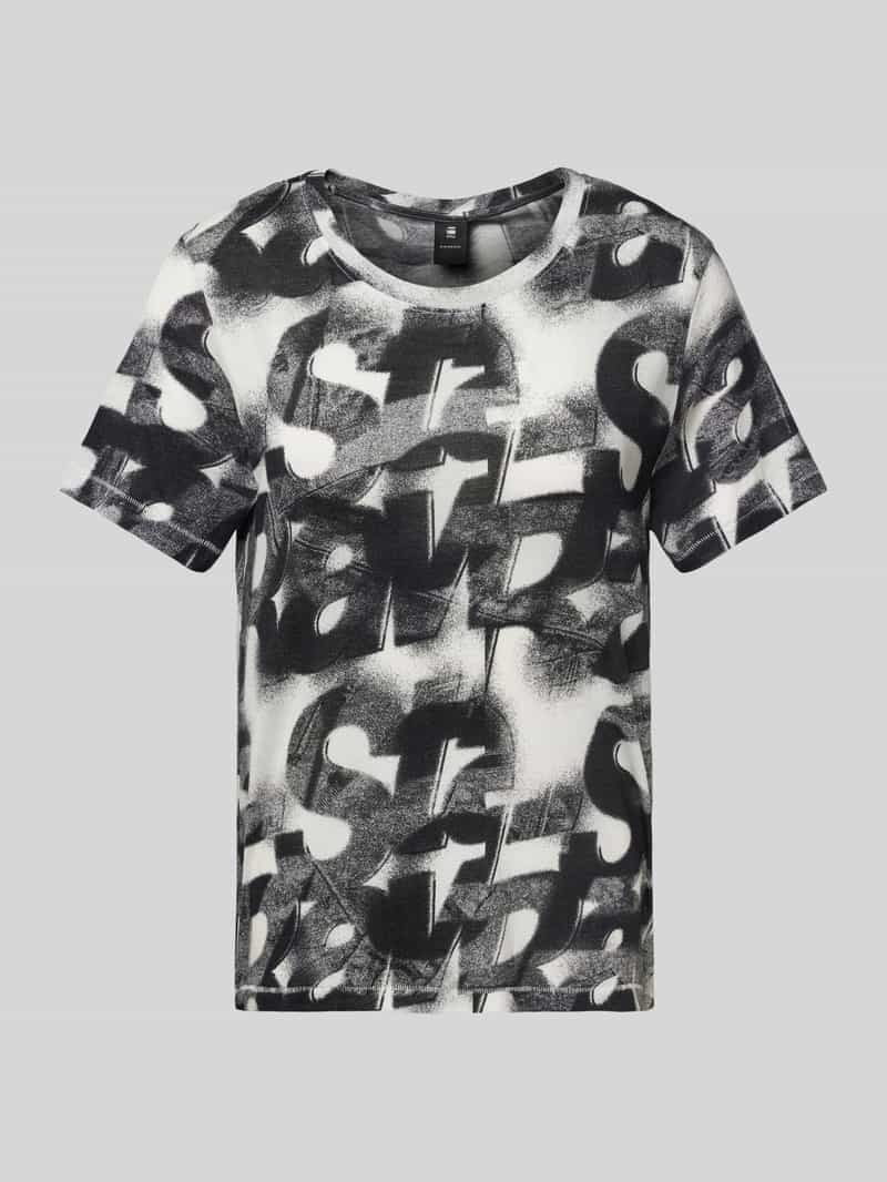 G-Star Raw T-shirt met geribde ronde hals