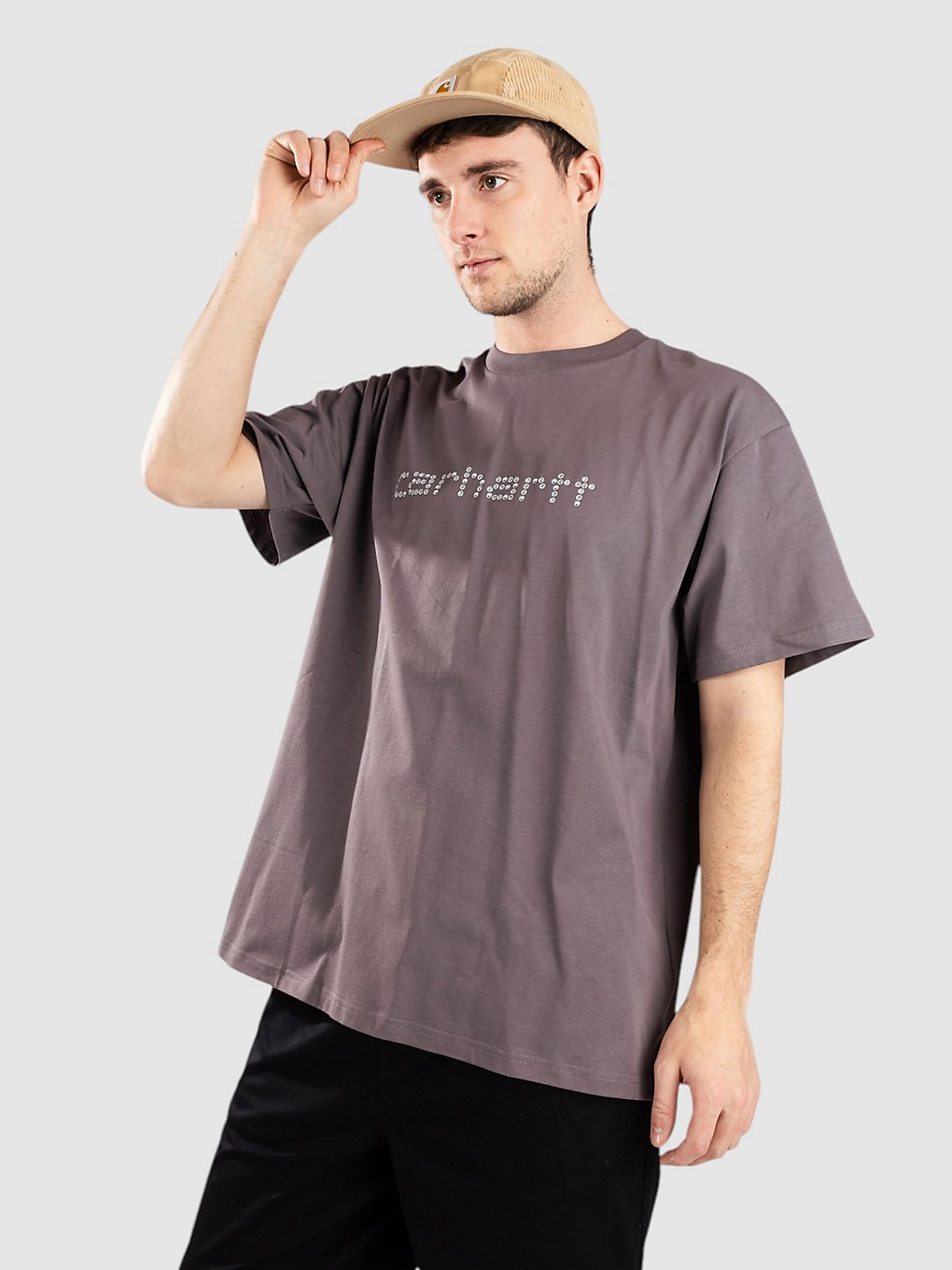 Carhartt WIP Rivet Script T-Shirt, Grey