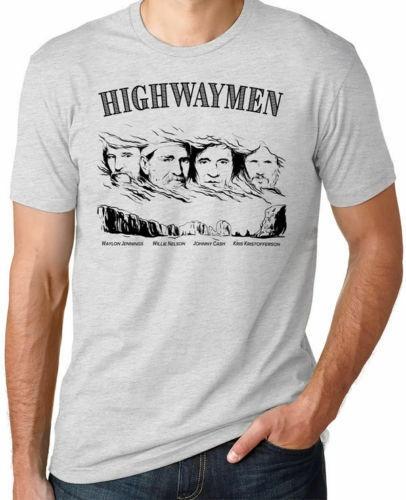 91140100MA0LT7WW9A De snelweg Willie Nelson Hank Williams Jr Vintage Rock Merle Haggard Unisex T-shirts S