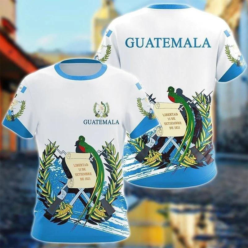 ETST WENDY 005 Guatemala Nationale Vlag 3D Print T-shirt Mode Harajuku Streetwear Tees Heren Korte Mouw T-shirts Oversized Hip Hop Kinder Tops M