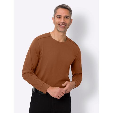 Classic Shirt met ronde hals Shirt met lange mouwen (1-delig)