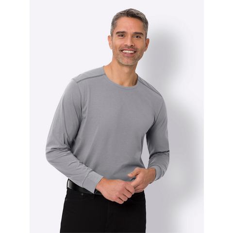 Classic Shirt met ronde hals Shirt met lange mouwen (1-delig)