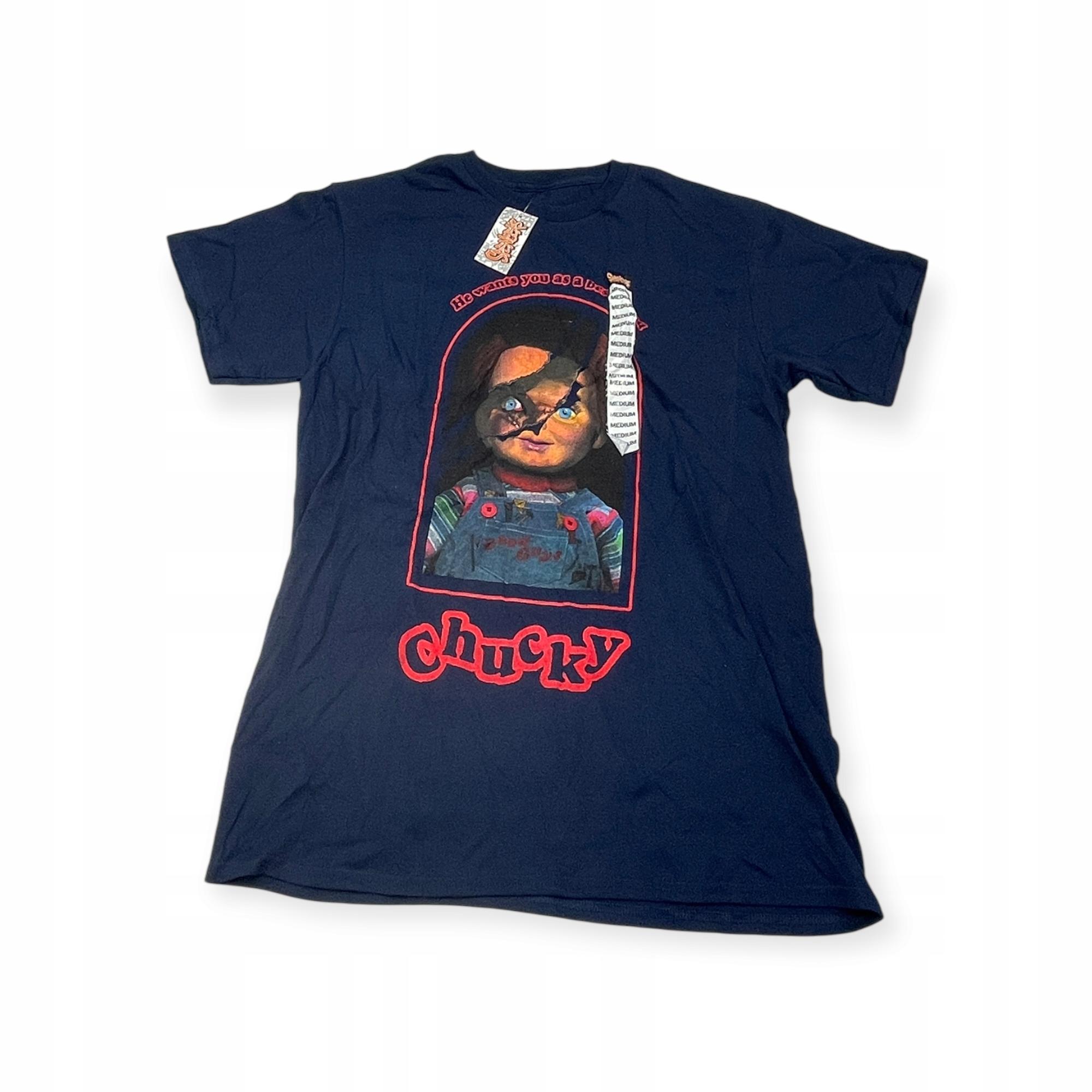 Outletup-clothes Koszulka T-shirt męski okrągły dekolt SPENCER'S CHUCKY M