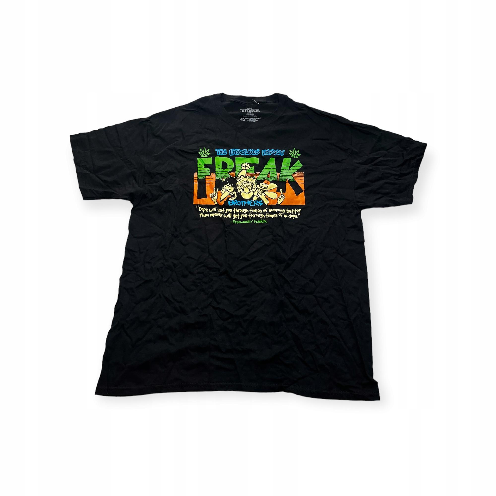 Outletup-clothes Koszulka T-shirt męski okrągły dekolt SPENCER'S nadruk L