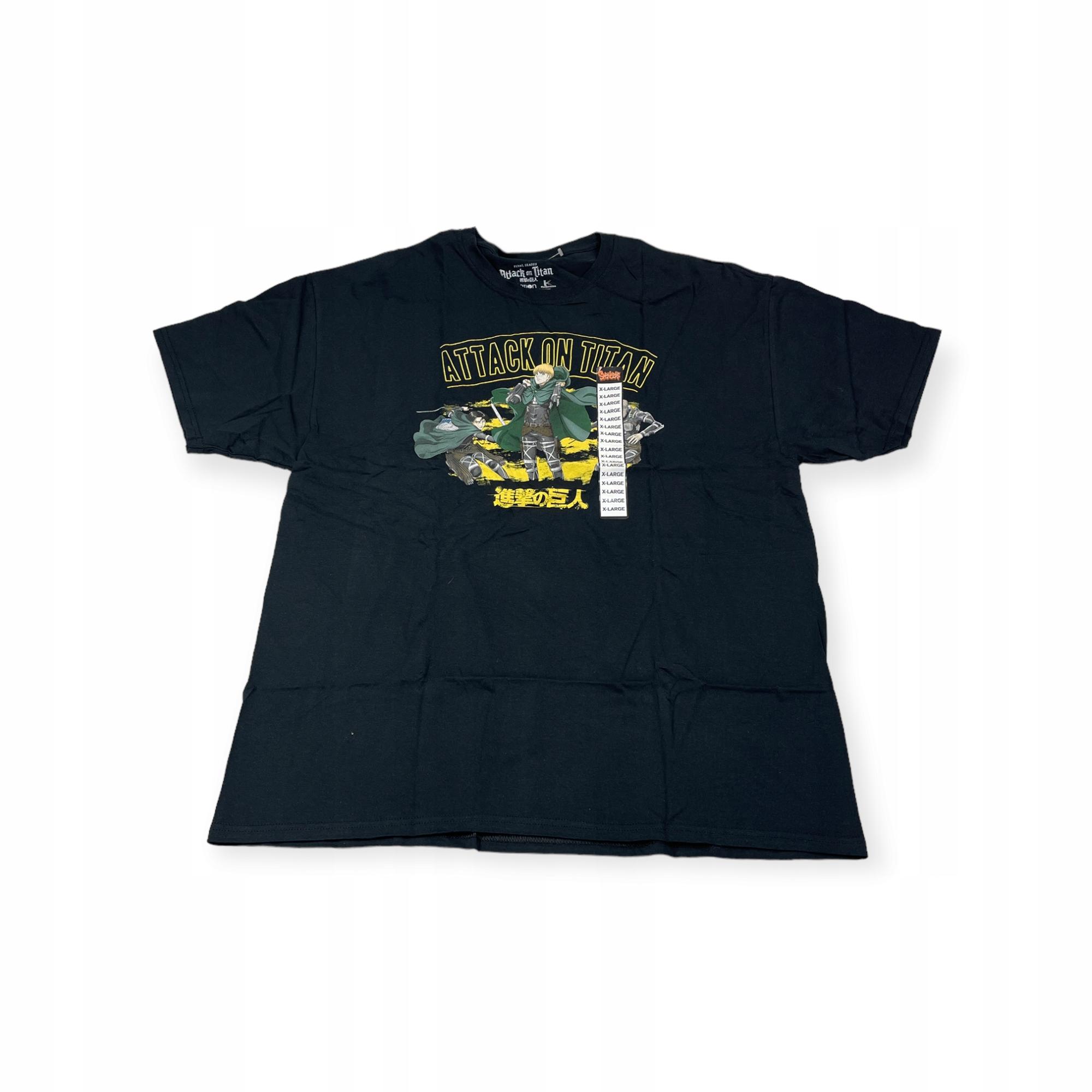 Outletup-clothes Koszulka T-shirt męski okrągły dekolt SPENCER'S ATTACK ON TITAN XL