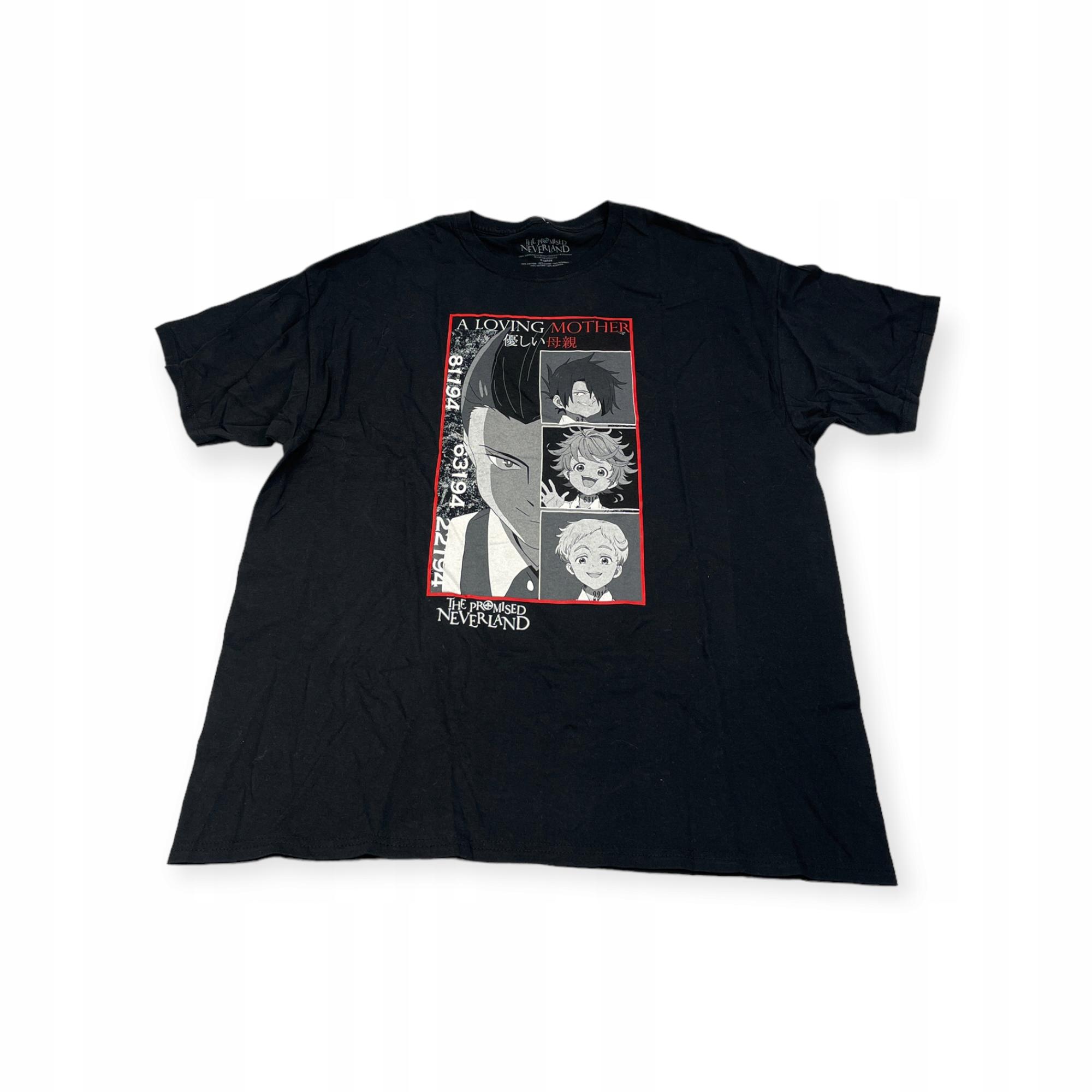 Outletup-clothes Koszulka T-shirt męski okrągły dekolt SPENCER'S THE PROMISED NEVERLAND XL