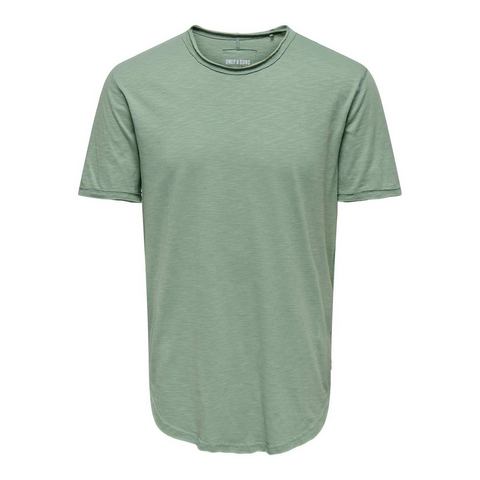 ONLY & SONS Shirt met ronde hals ONSBENNE LONGY SS TEE NF 7822 NOOS