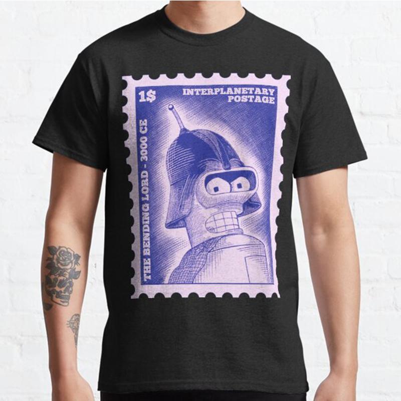 PStx1 Herenmode Casual Korte Mouwen The Bending Lord Tops Esthetische Vintage Oversized T-shirts S zwart