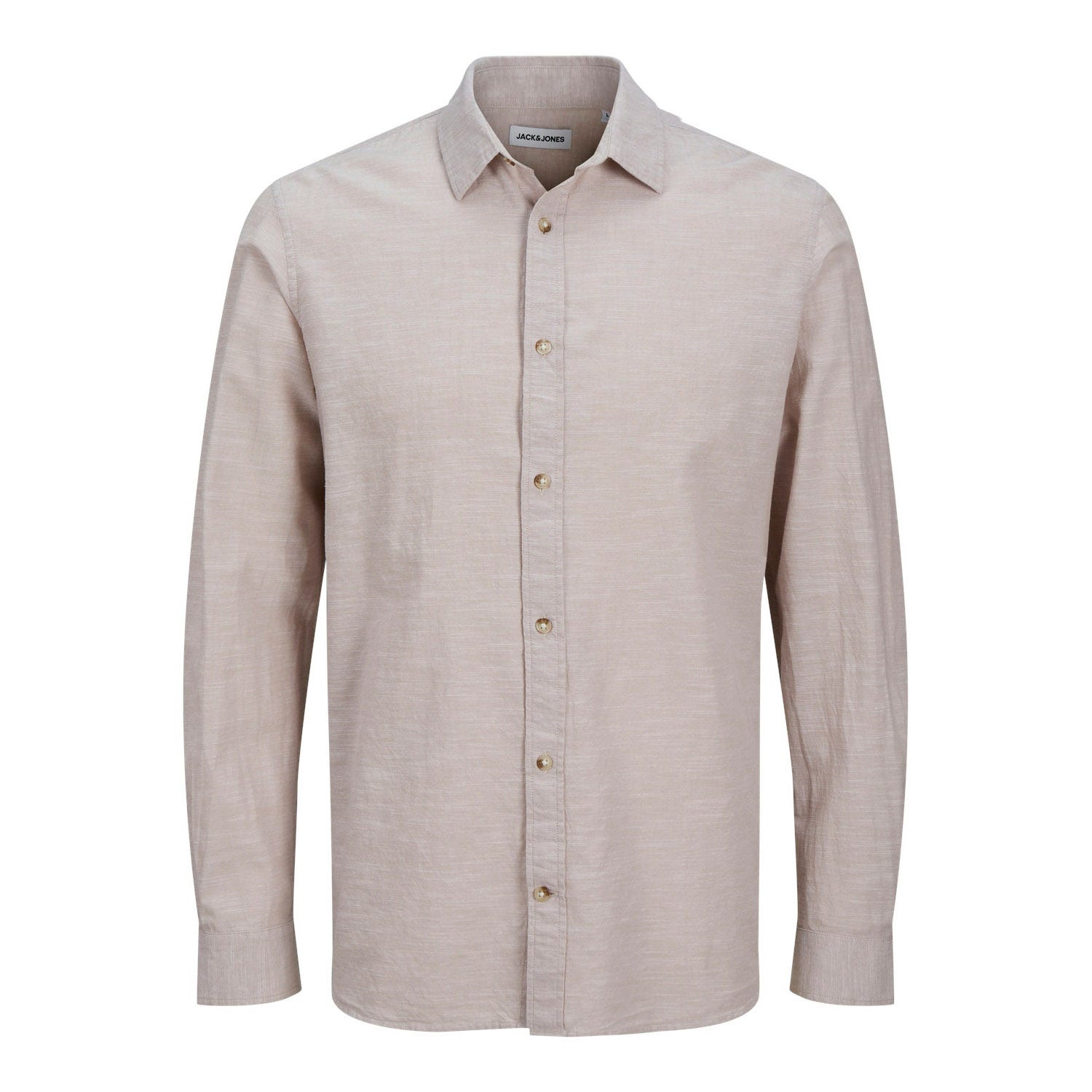 Jack & Jones Jjesummer shirt ls sn beige