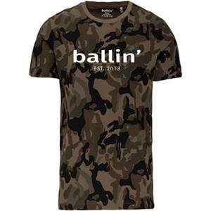 Ballin Est. 2013 T-shirt Korte Mouw  Army Camouflage Shirt