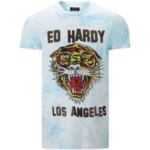 Ed Hardy T-shirt Korte Mouw  Los tigre t-shirt turquesa