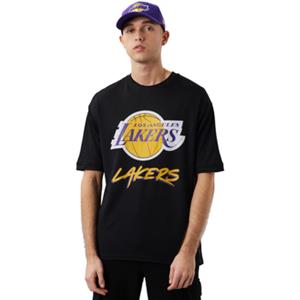 New-Era T-shirt Korte Mouw  NBA Los Angeles Lakers Script Mesh Tee