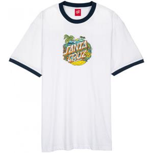 Santa Cruz T-shirt  Aloha dot front ringer