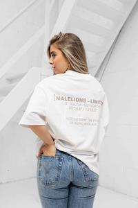Malelions Women limited oversized t-shirt white md1-ss25-35-100