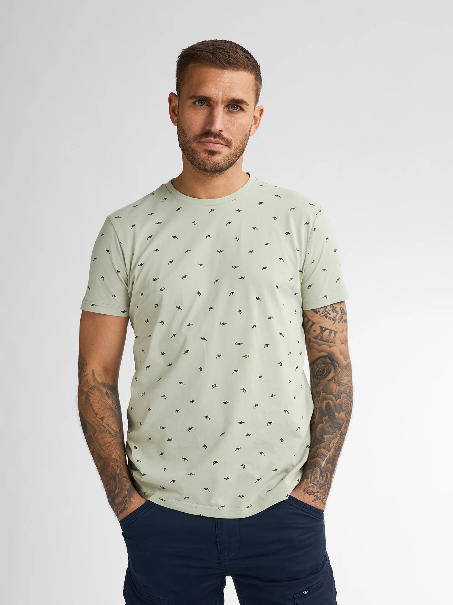 Petrol Industries Heren shirt m-1050-tsr687 6173 desert sage