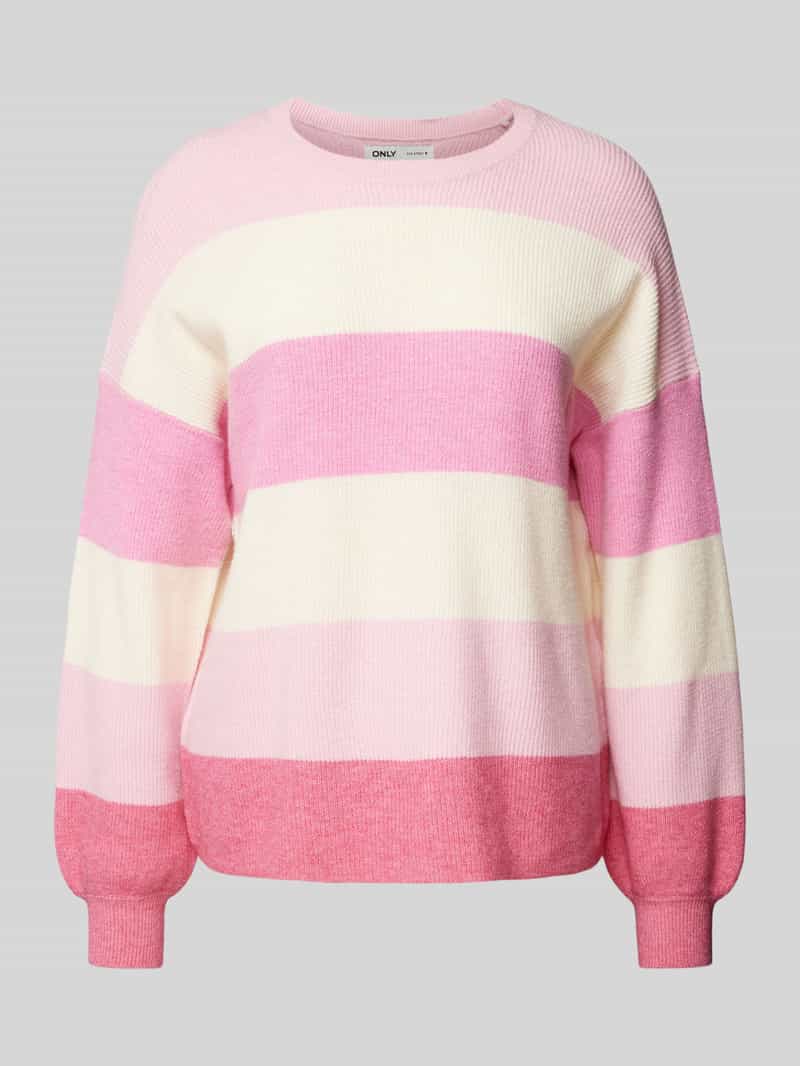 Only Gebreide trui ONLATIA L/S STRIPE PULLOVER KNT NOOS