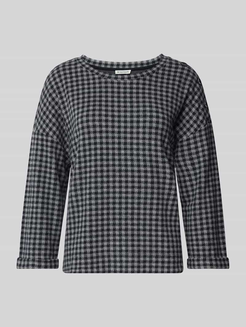 Tom Tailor Sweatshirt 7/8 mouw - met ruitpatroon