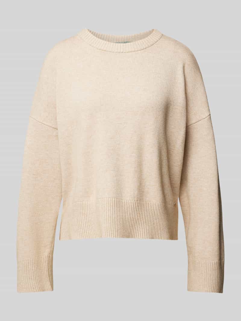 Q/S designed by Trui met ronde hals met ribboorden