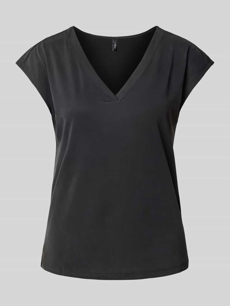 Only Shirt met V-hals ONLFREE S/S MODAL V-NEC TOP BOX JRS NOOS