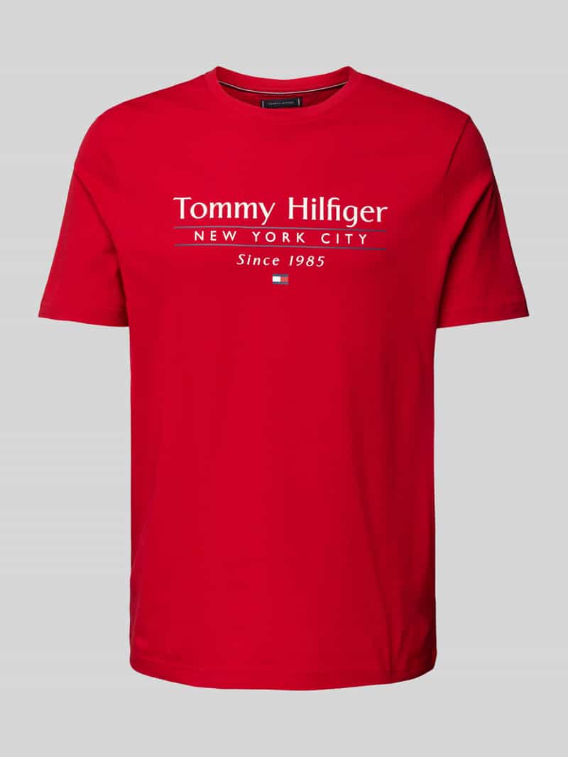 Tommy Hilfiger T-shirt REG CORP LOGO C-NK SS met een logo-opschrift