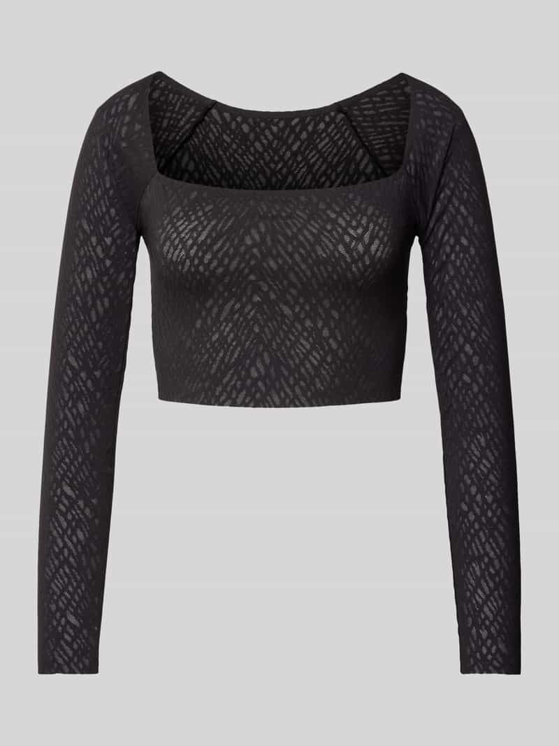 Sloggi Kanten shirt ZERO Feel Bliss Top Long Sleeve naadloos met kant-look, jacquard-patroon (1-delig)
