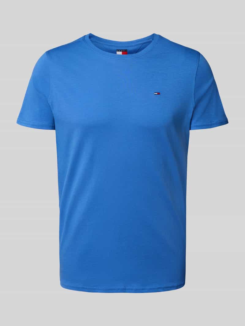 TOMMY JEANS T-shirt TJM ESSENTIAL SOLID TEE Regular fit met ronde halslijn en subtiele logo-vlag