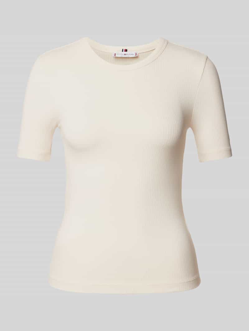 Tommy Hilfiger Shirt met korte mouwen 5X2 RIB C-NK SS met ronde hals, korte mouwen