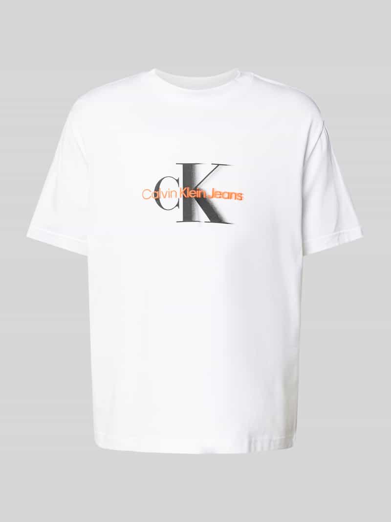 Calvin Klein T-shirt MONOLOGO SHIFT TEE met grote logoprint