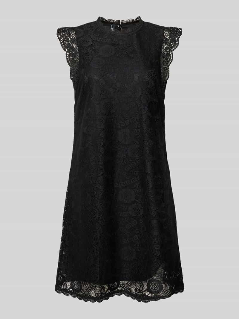 Pieces Kanten jurk PCOLLINE SL LACE DRESS NOOS