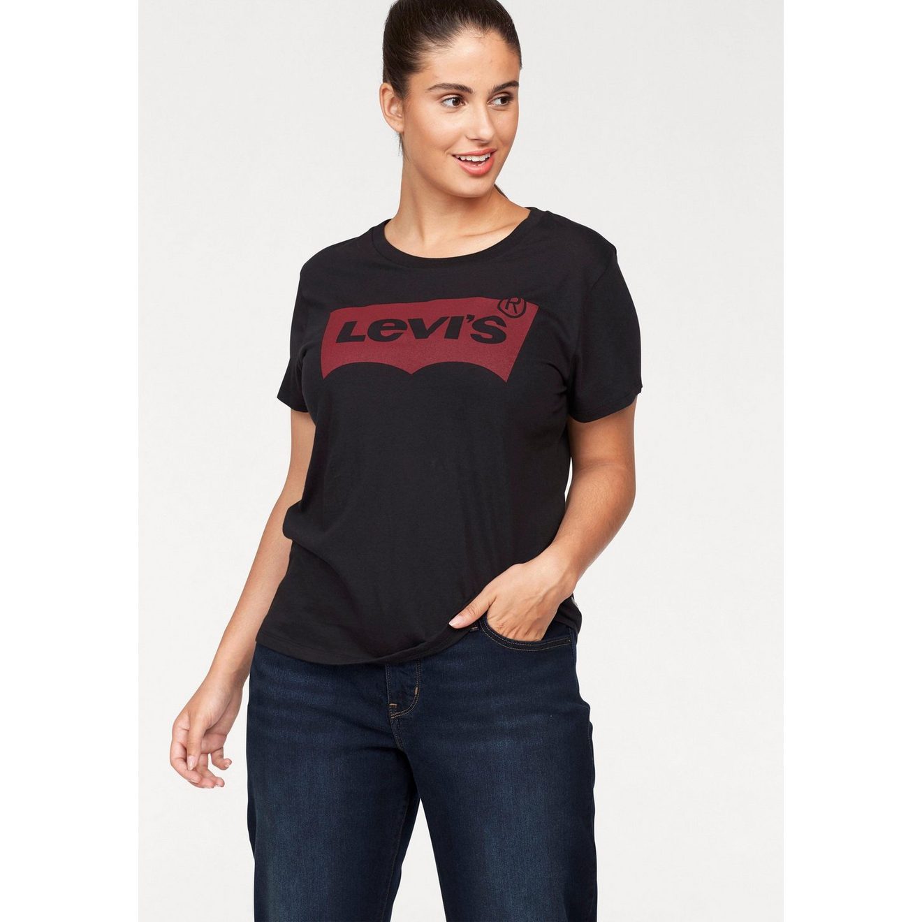 Levi's Plus T-shirt Perfect Tee met batwing-logo