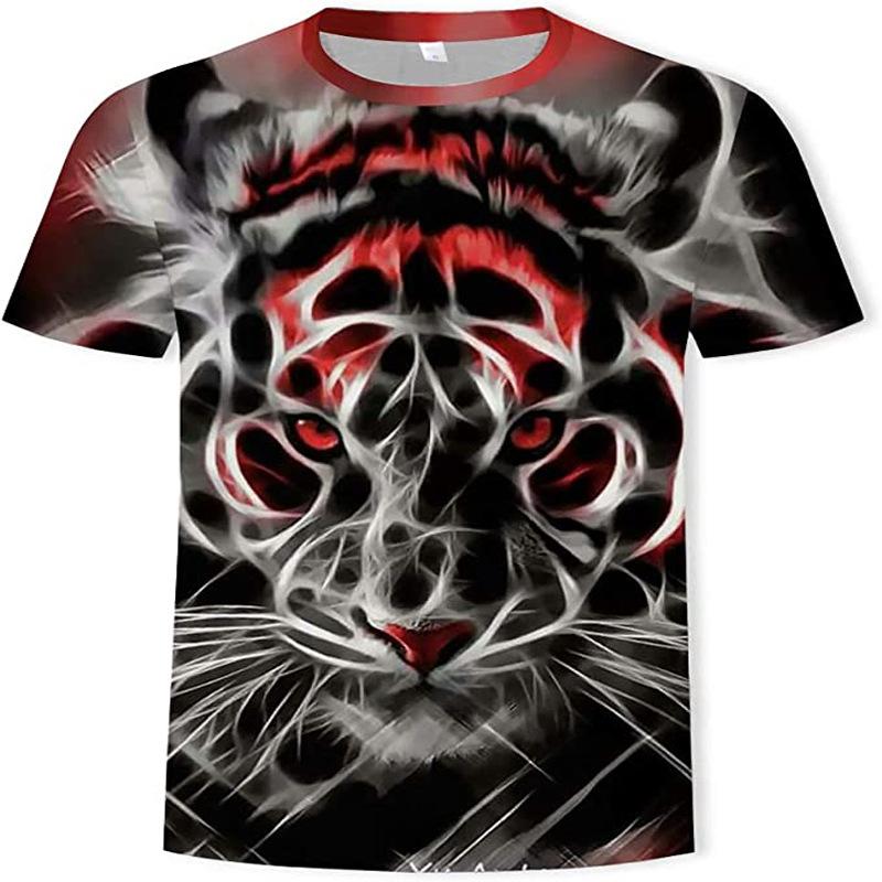 WowClassic 3D Animal T-shirt Man 3D-printen Tees O-hals T-shirts Hiphop Heren Casual Korte Mouw Zwarte T-shirts Zomertop S