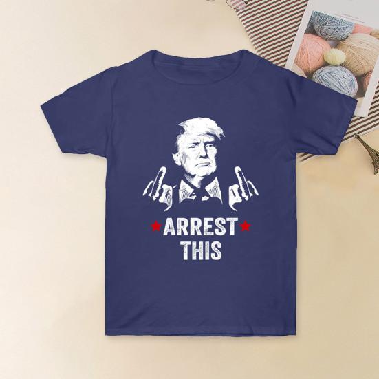 LuxeLane Heren Zomer T-shirt Innocent Trump Korte Mouwen Ronde Hals Rally's Feesten Trotse Trump Supporters Top President Verkiezingscampagne Slogan Kleding L zwart